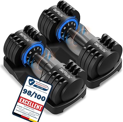 DH FitLife Set van 2 Verstelbare Halters 12kg