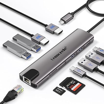 Lemorele 11-in-1 Dual HDMI