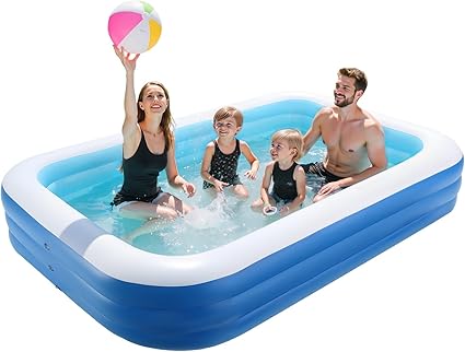 VEVOR Groot Opblaasbaar Familiezwembad